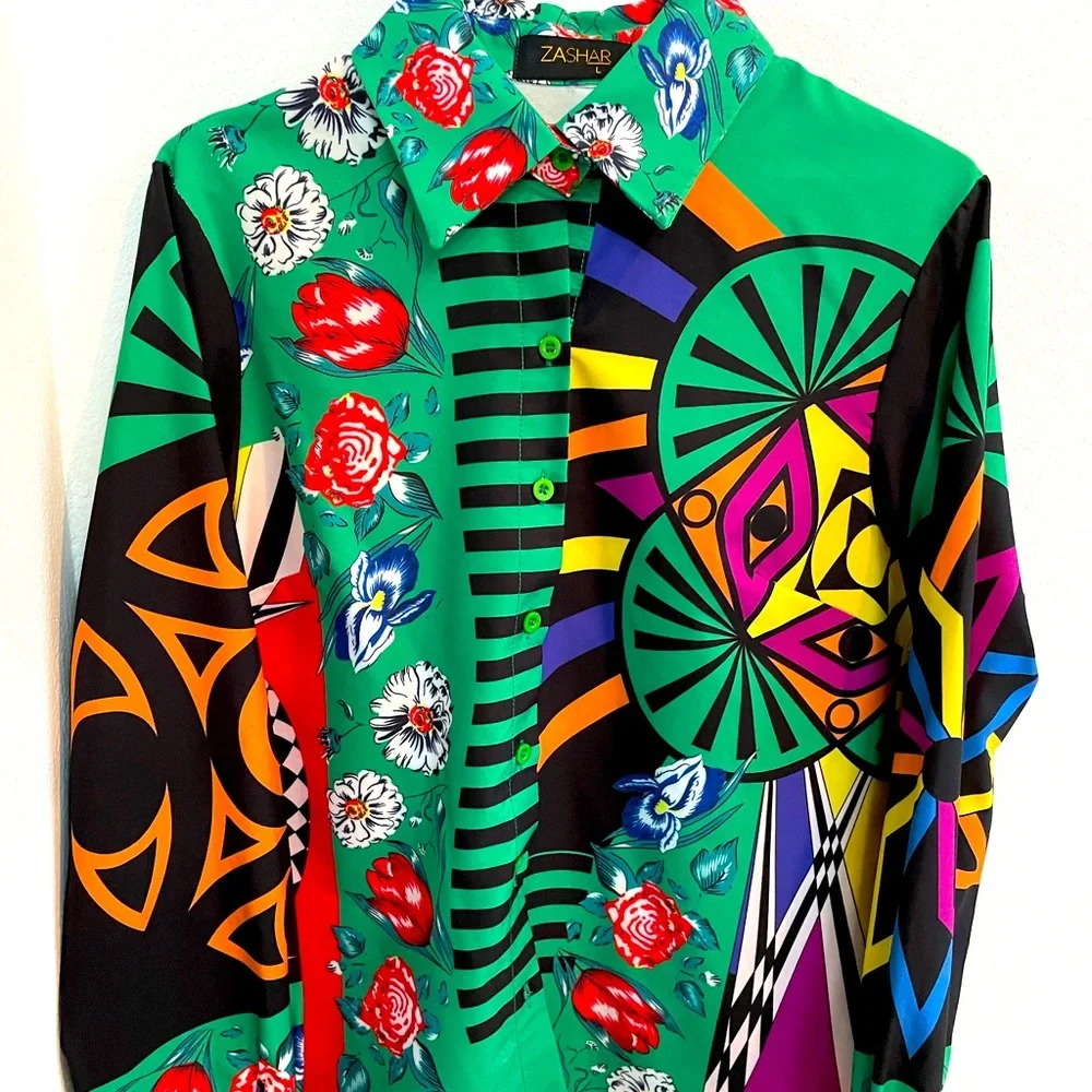Zashar Graphic blouse - Picture 3 of 8